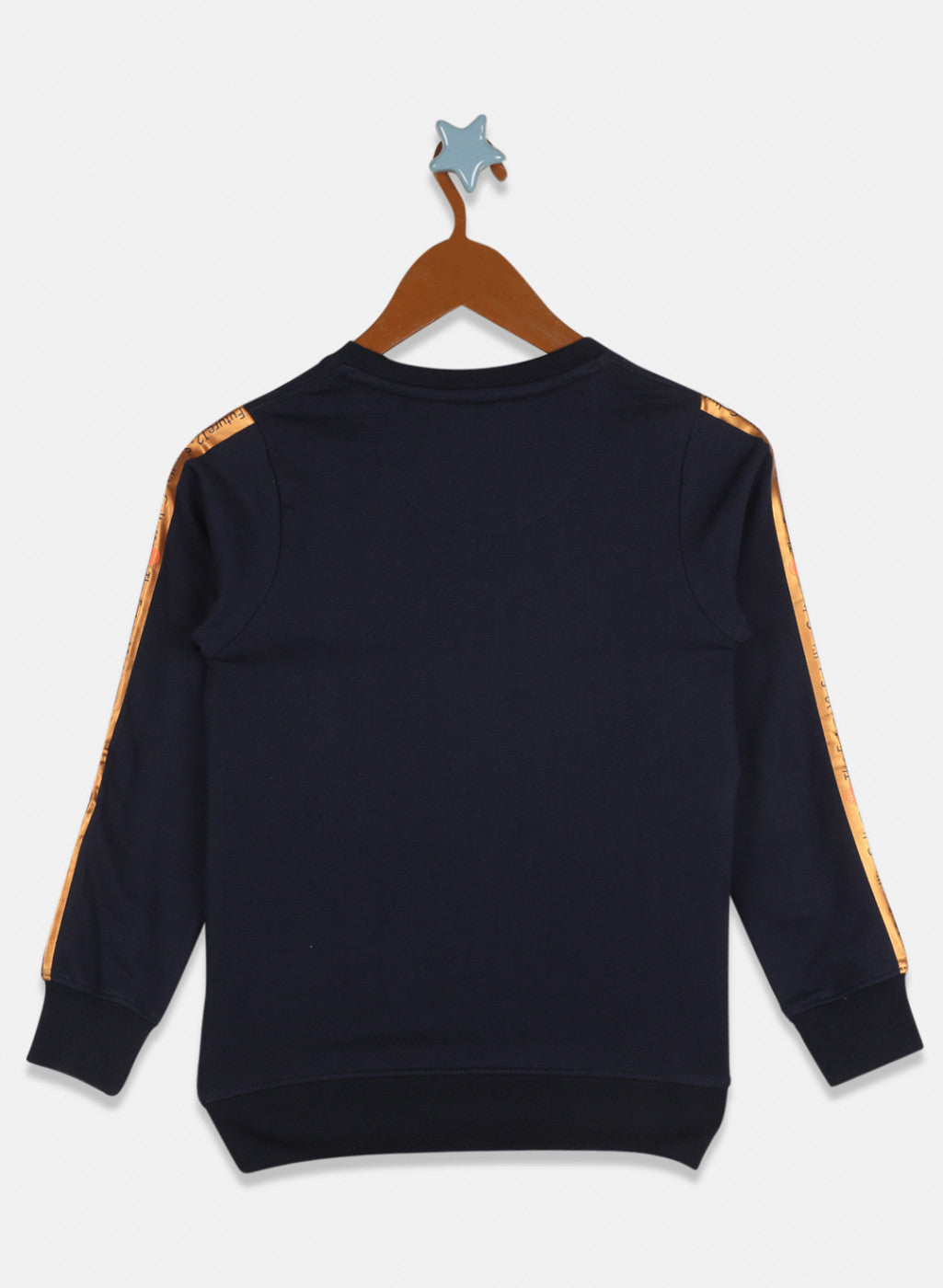 Boys Navy Blue Printed Sweatshirt