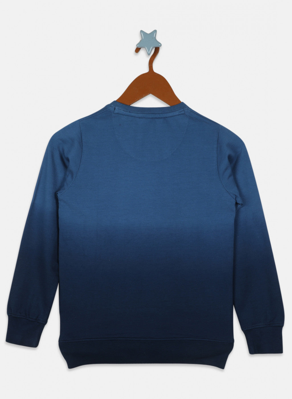 Boys Blue Printed Sweatshirt