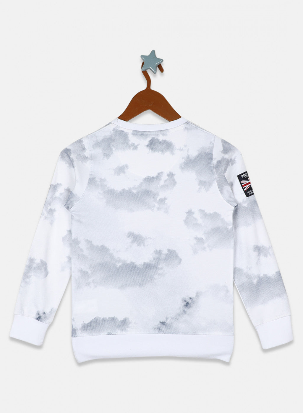 Boys White Printed Sweatshirt