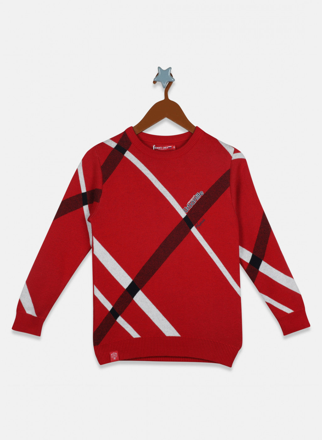 Boys Red Stripe Pullover