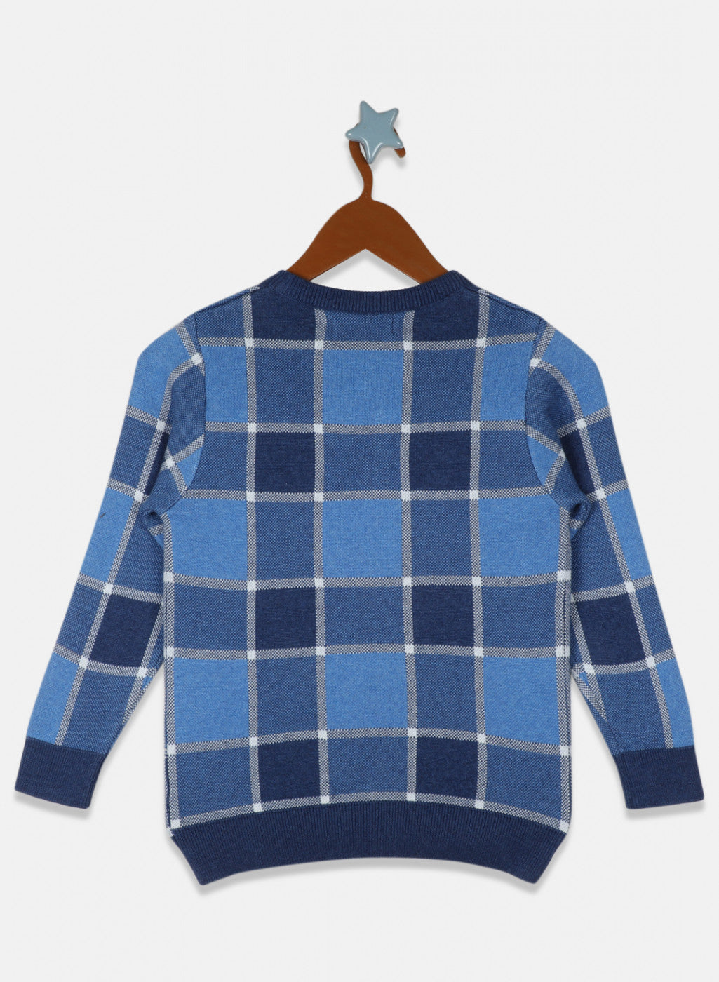 Boys Blue Check Pullover