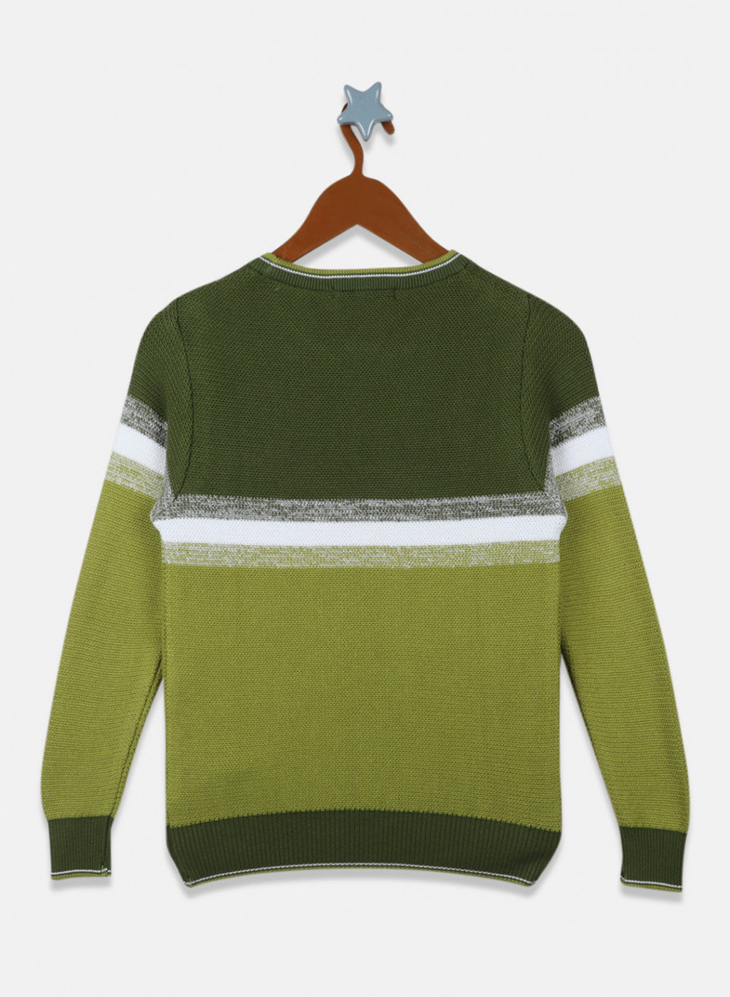 Boys Green Solid Pullover