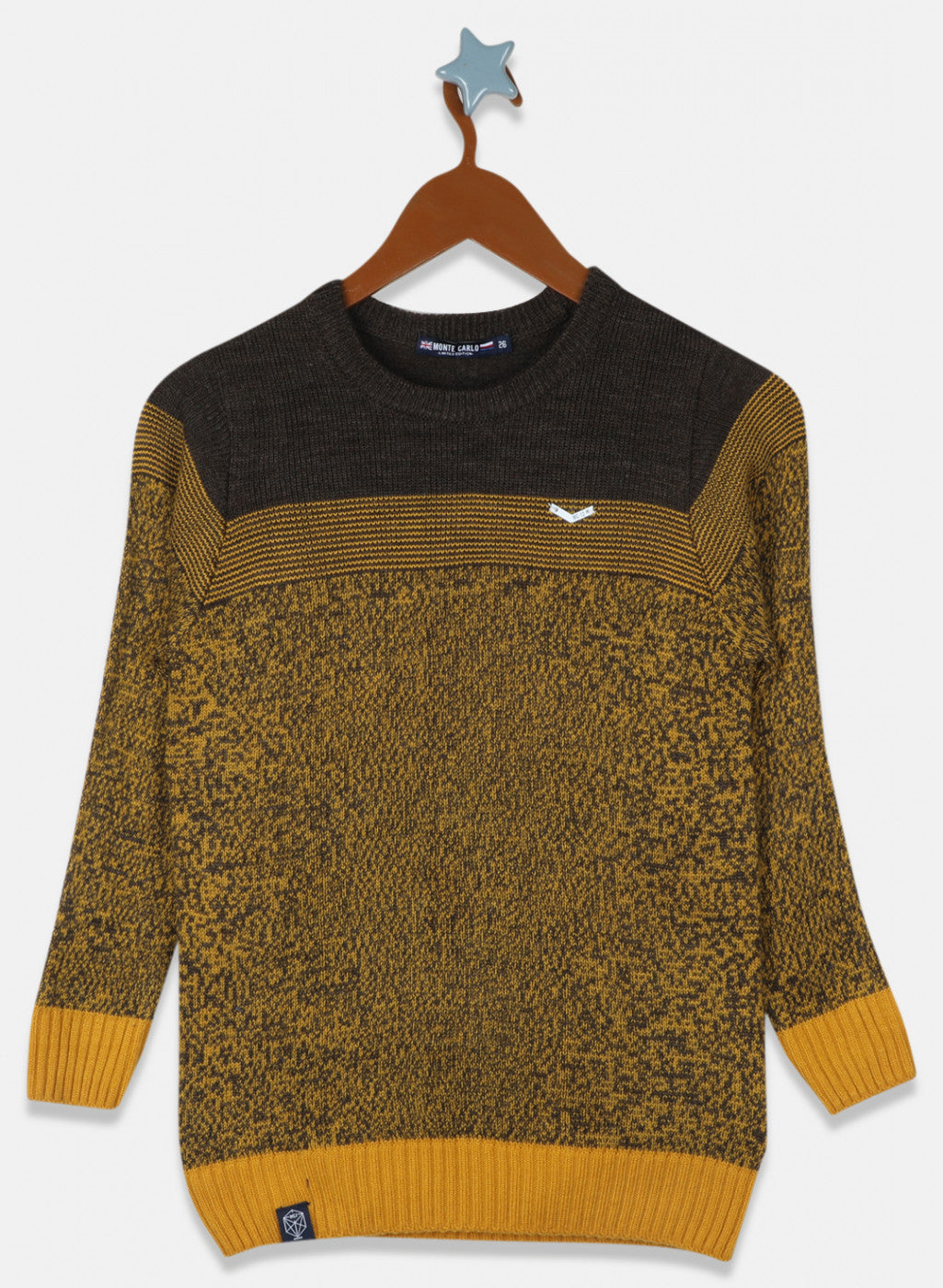 Boys Mustard Solid Pullover