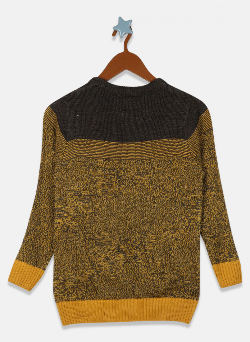 Boys Mustard Solid Pullover