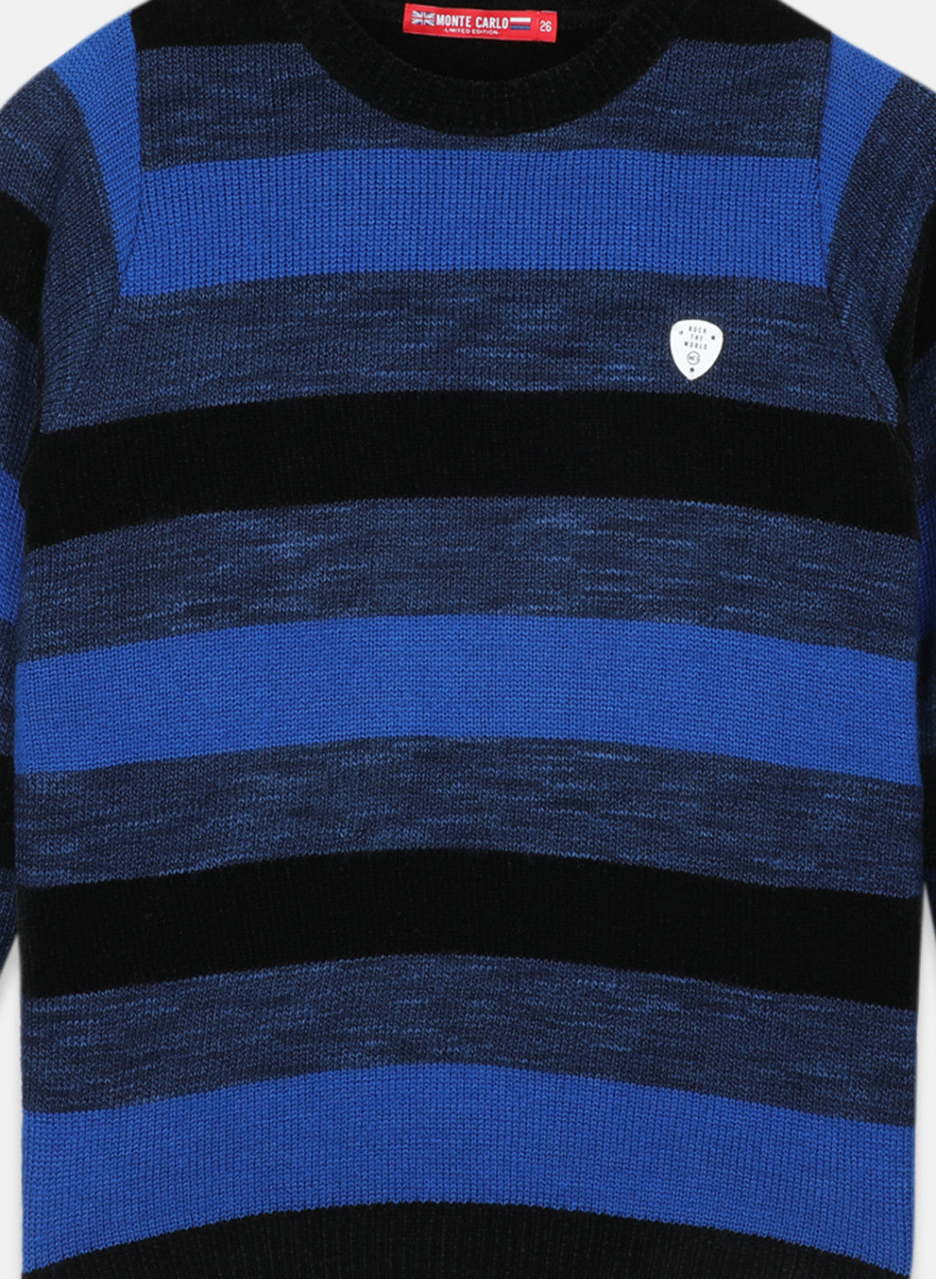 Boys Black & Blue Stripe Pullover