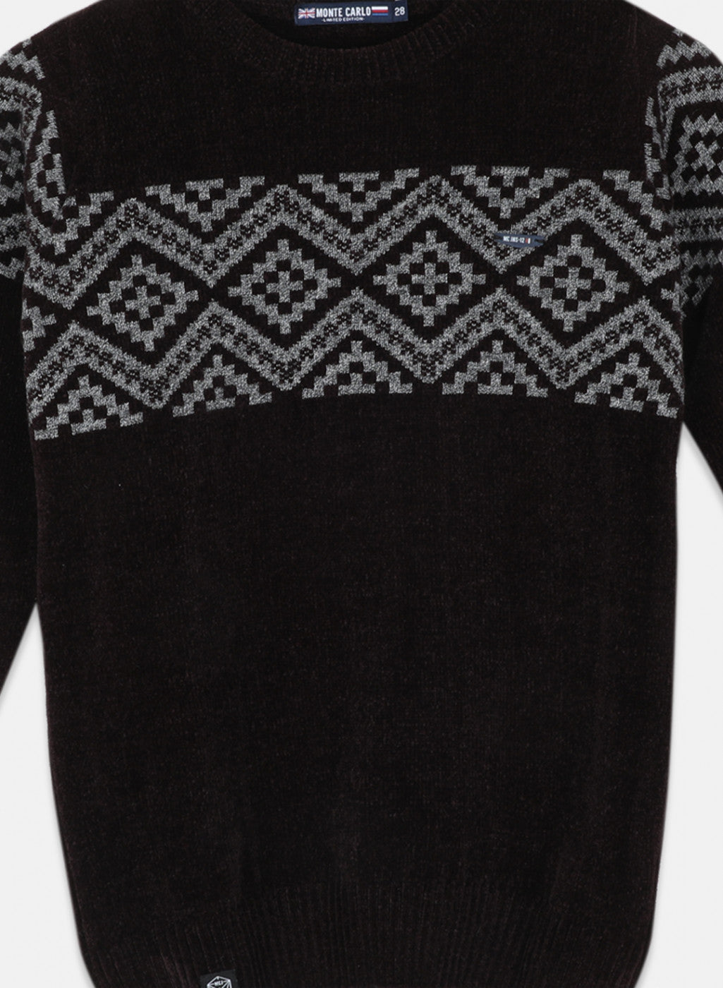 Boys Black Jaquard Pullover