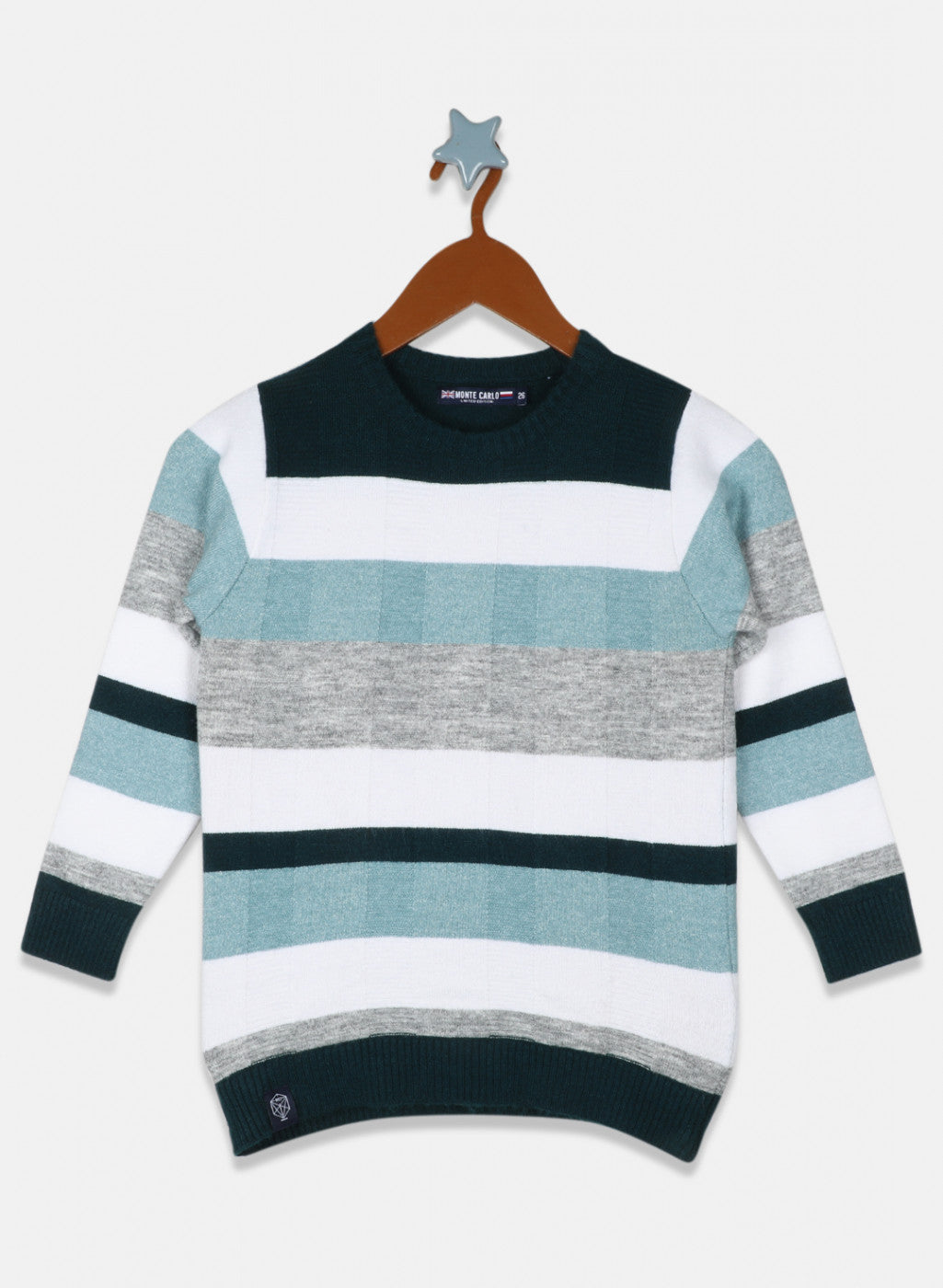 Boys Blue Stripe Pullover