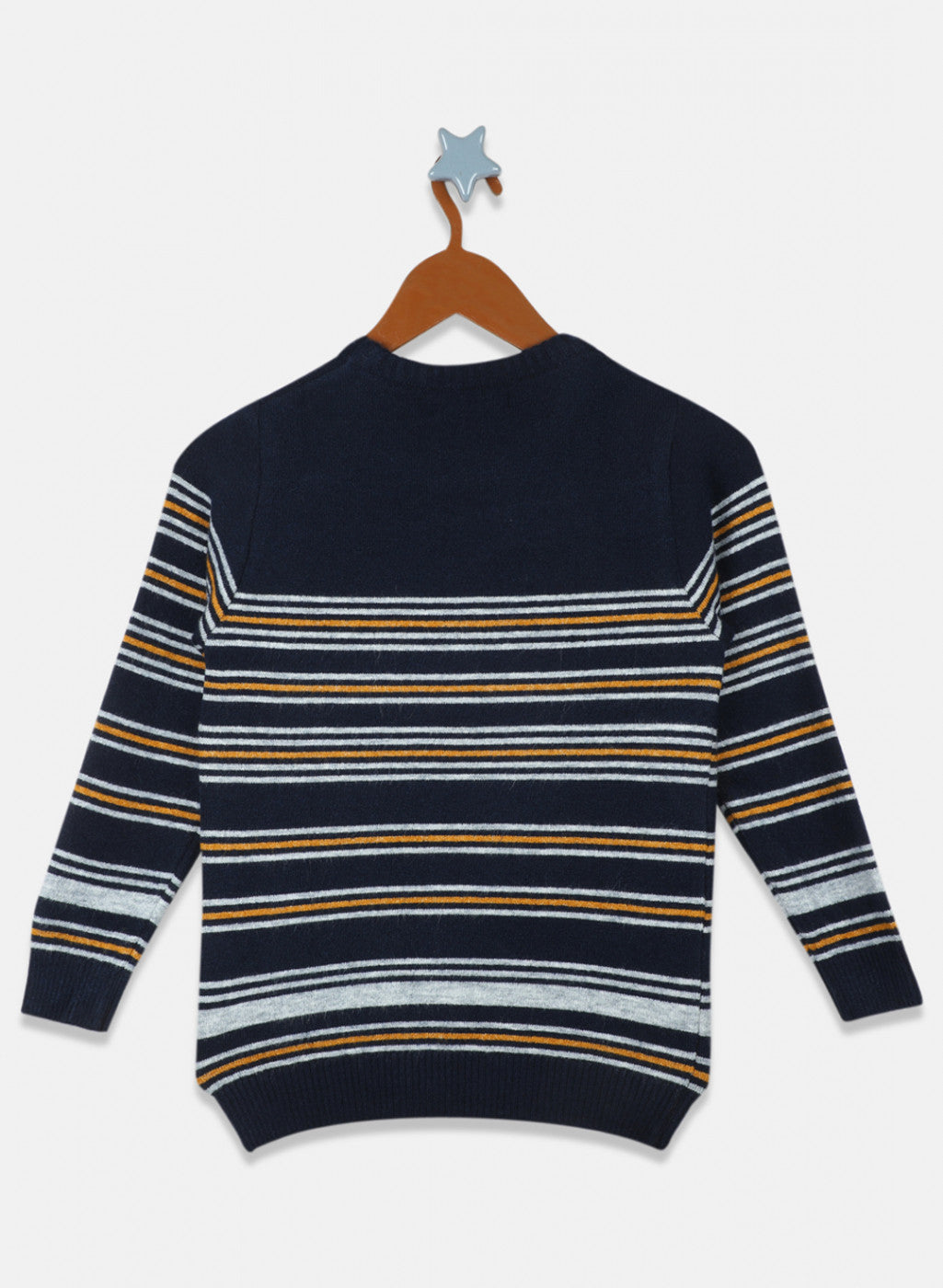 Boys Navy Blue Stripe Pullover