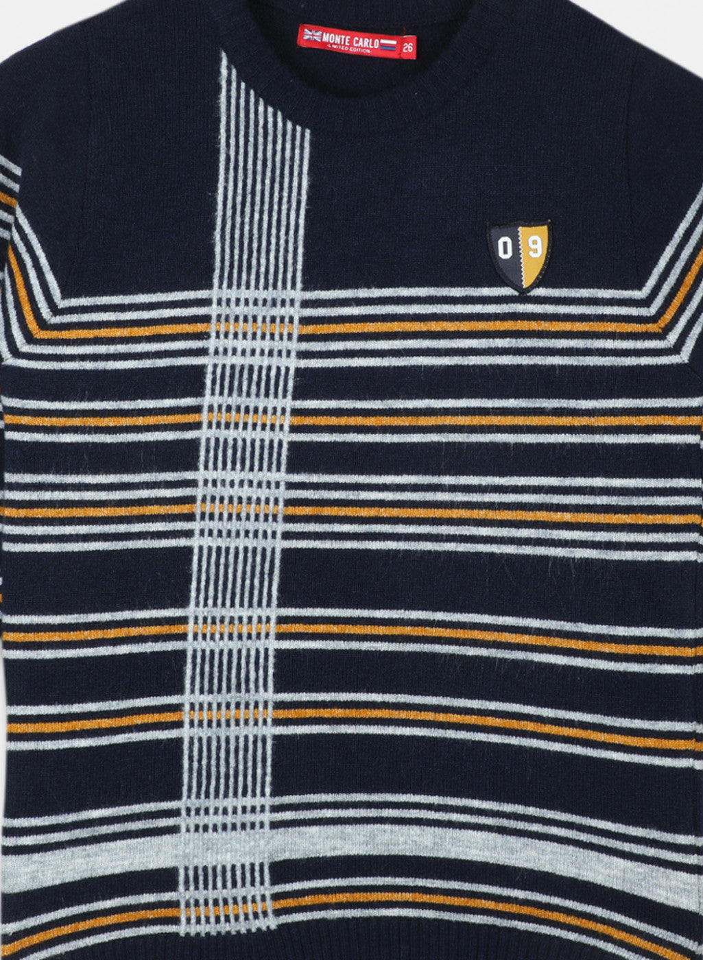 Boys Navy Blue Stripe Pullover