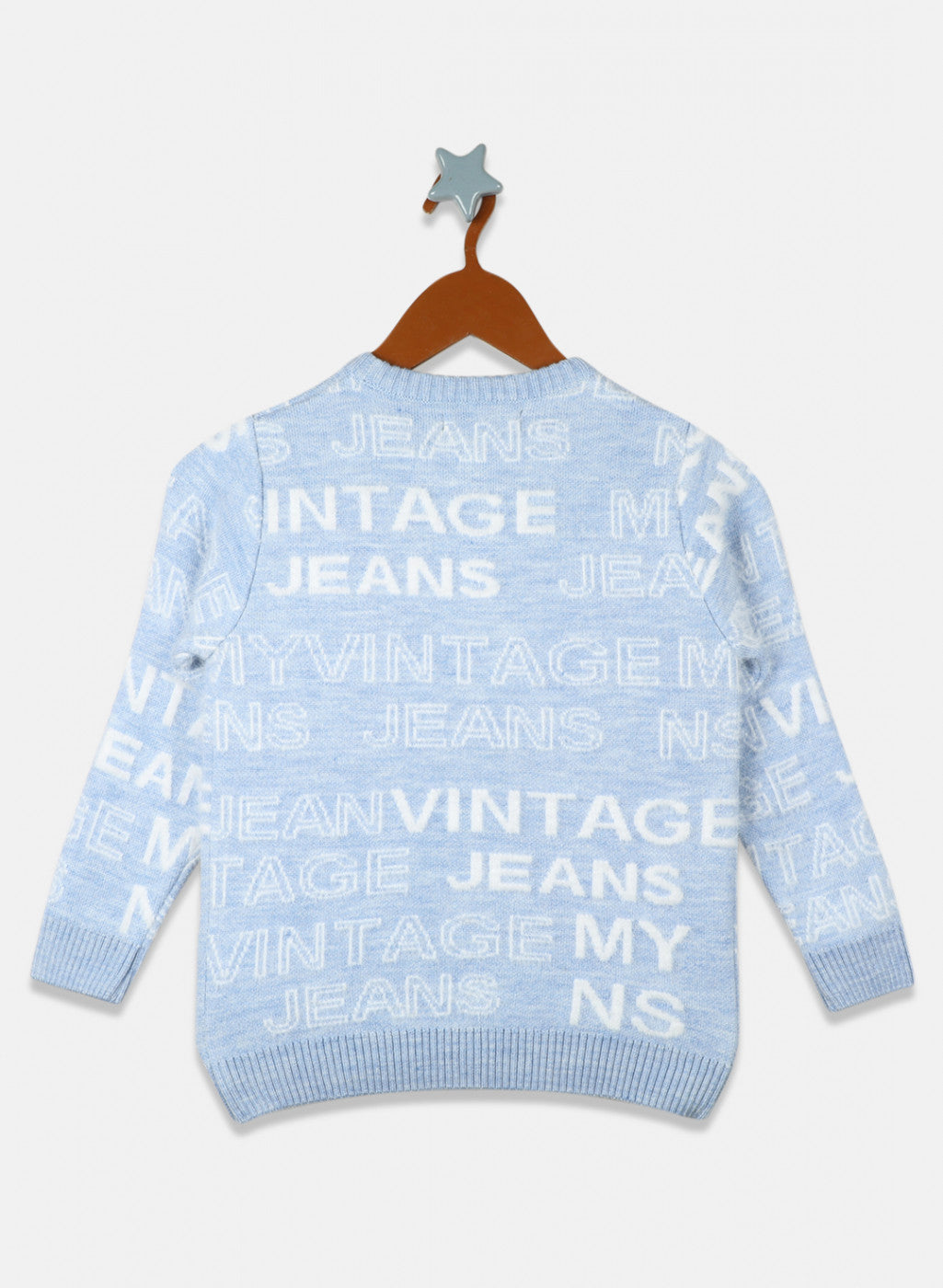 Boys Blue Jaquard Pullover