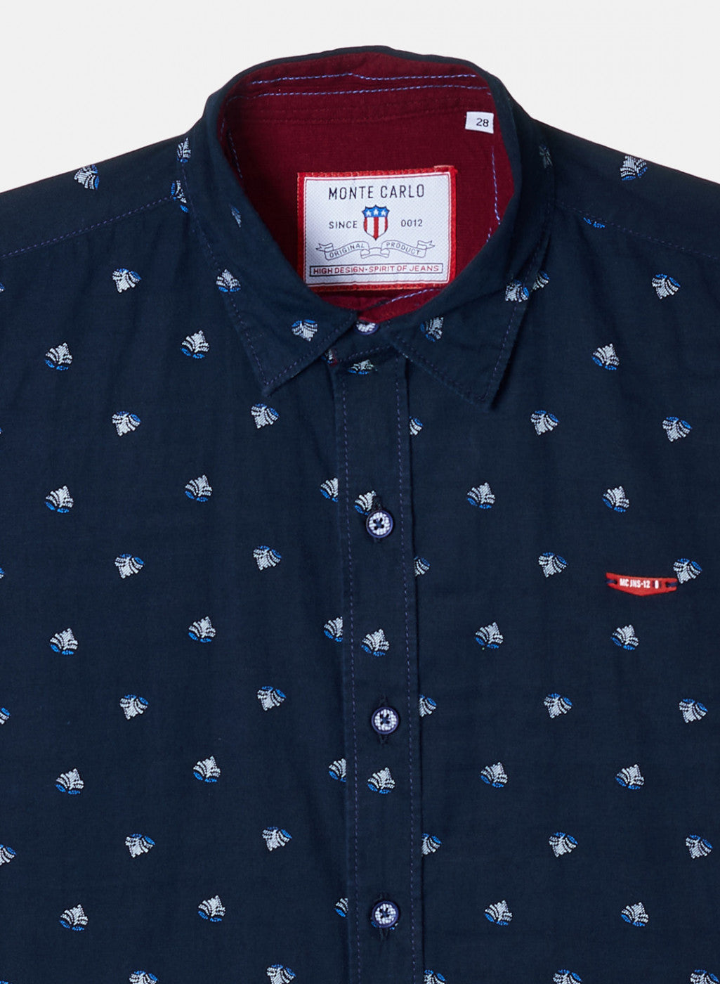 Boys Blue Printed Shirt