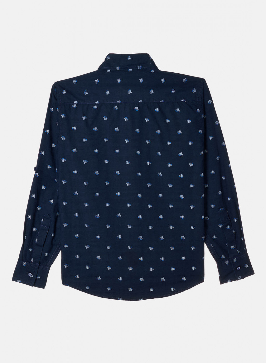 Boys Blue Printed Shirt