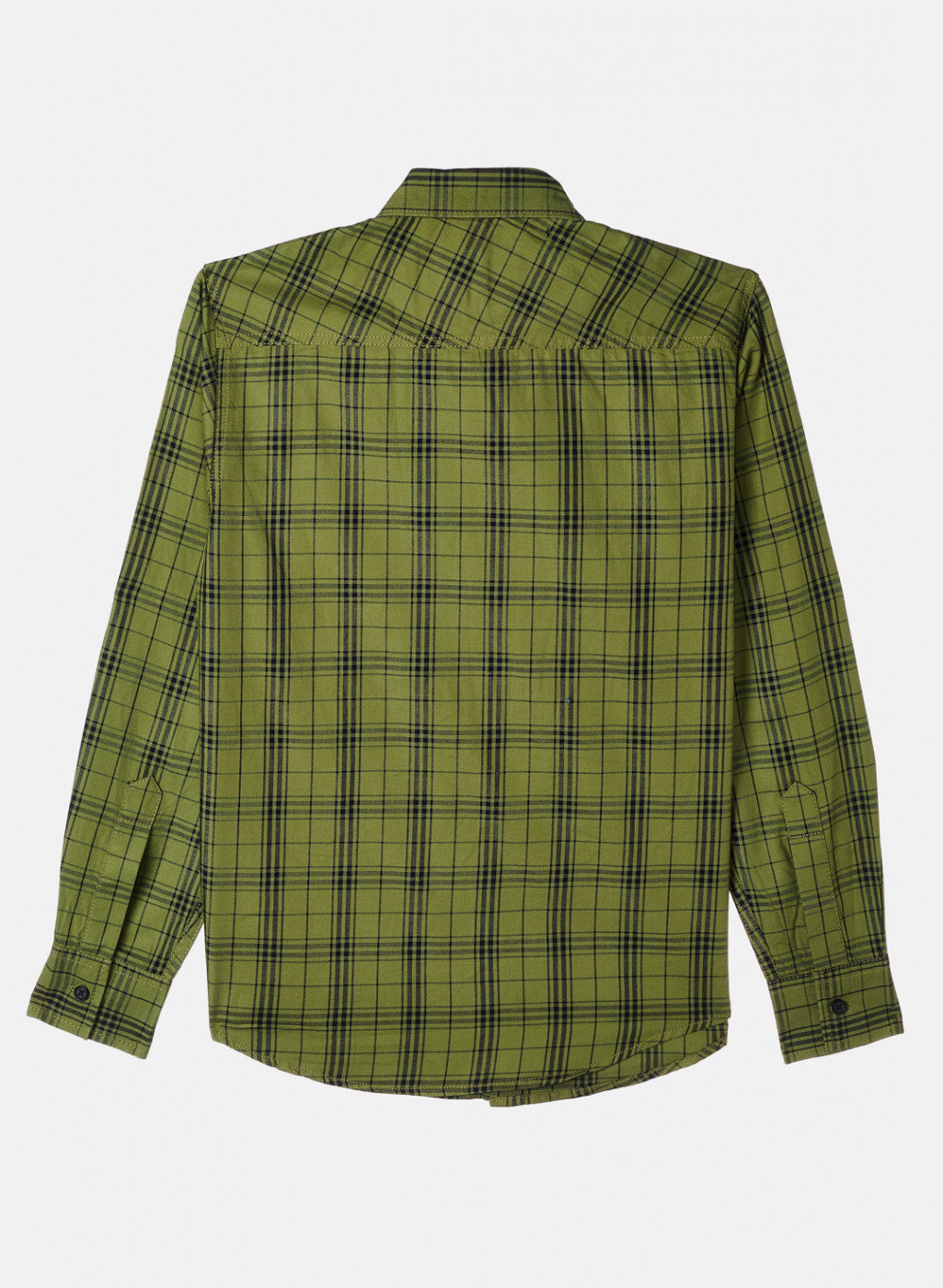 Boys Olive Check Shirt