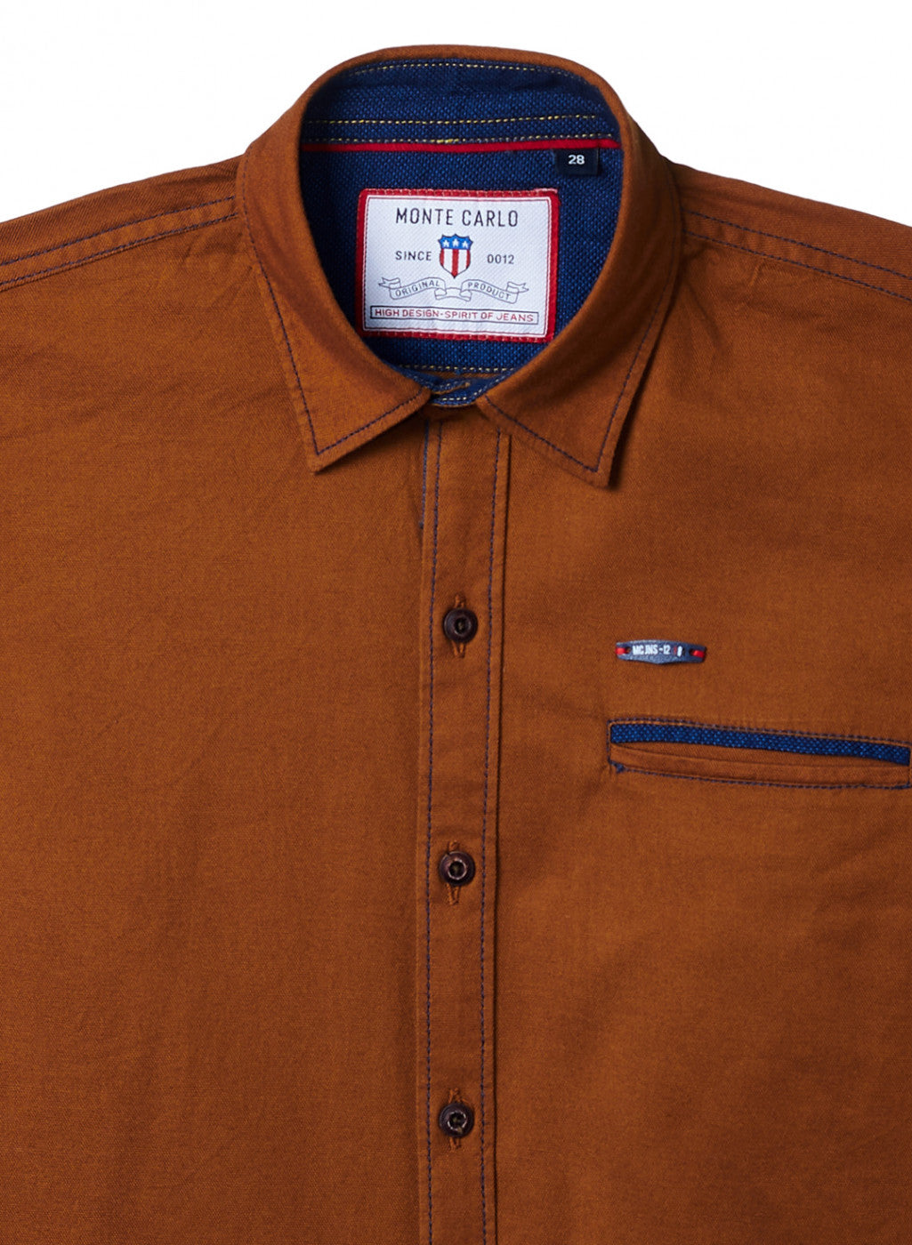 Boys Brown Solid Shirt