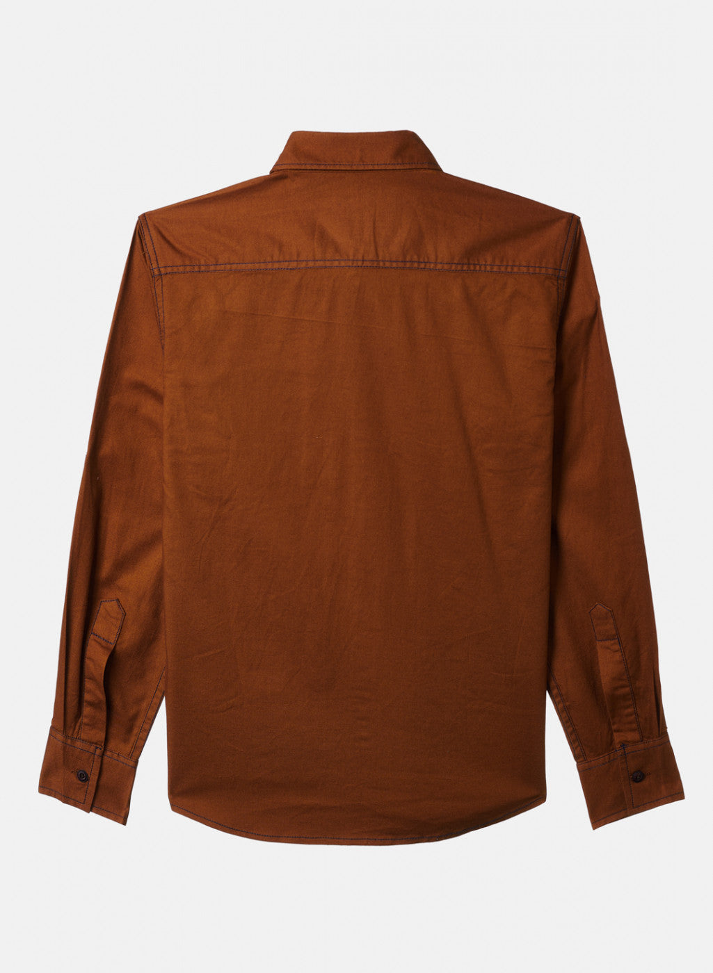 Boys Brown Solid Shirt