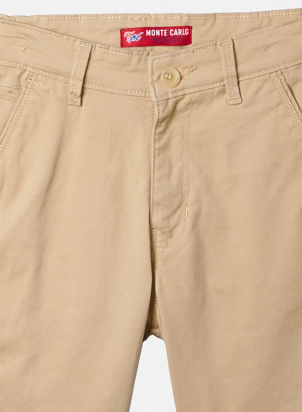 Boys Khaki Solid Shorts