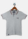 Boys Grey Printed T-Shirt