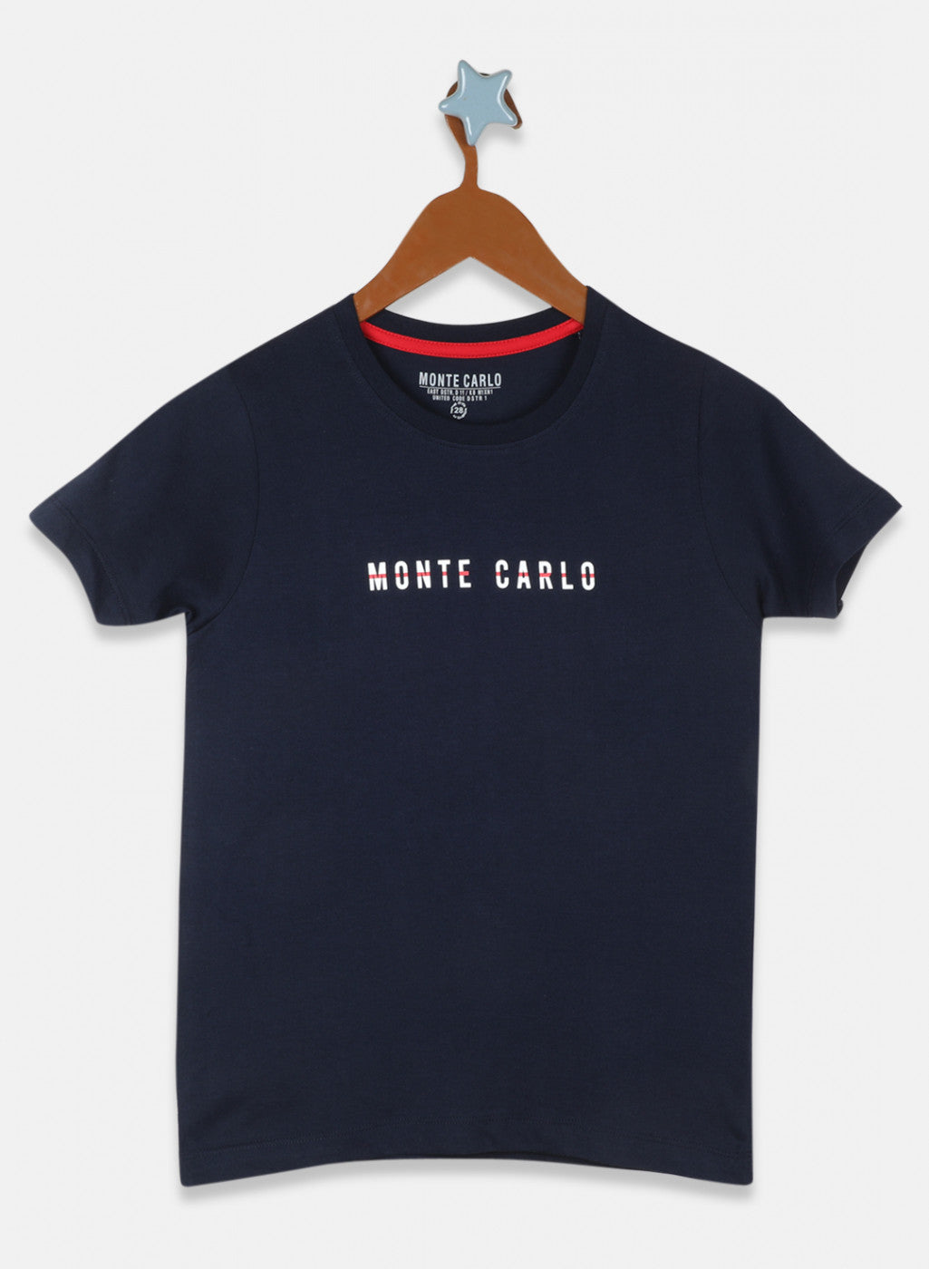 Boys Navy Blue Printed T-Shirt