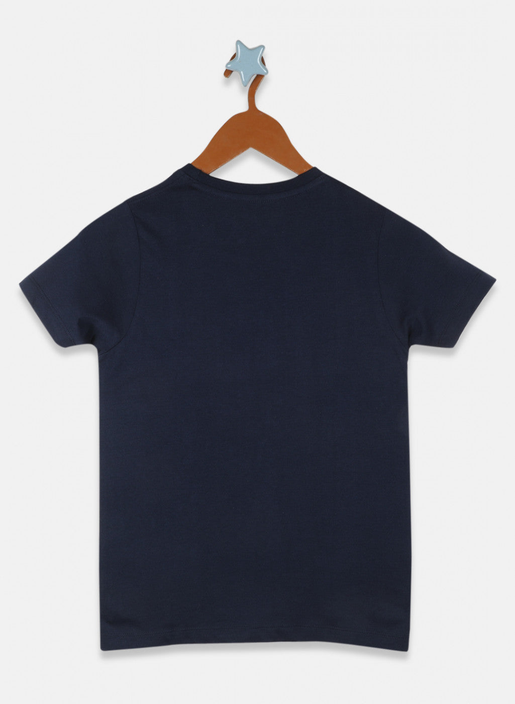 Boys Navy Blue Printed T-Shirt