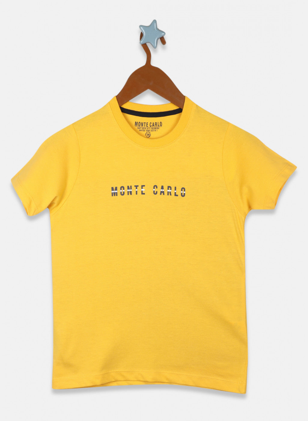 Boys Mustard Printed T-Shirt