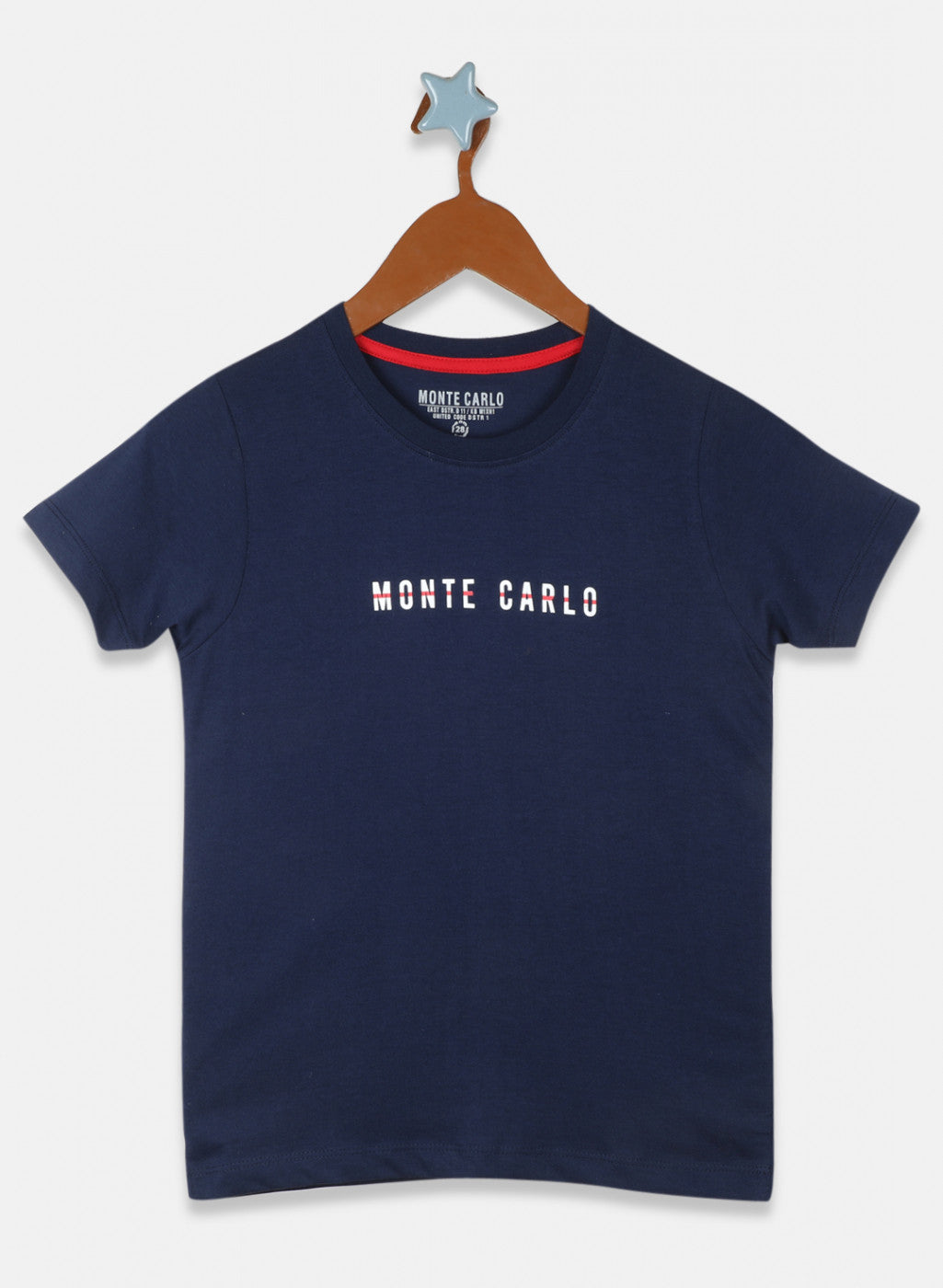 Boys Navy Blue Printed T-Shirt