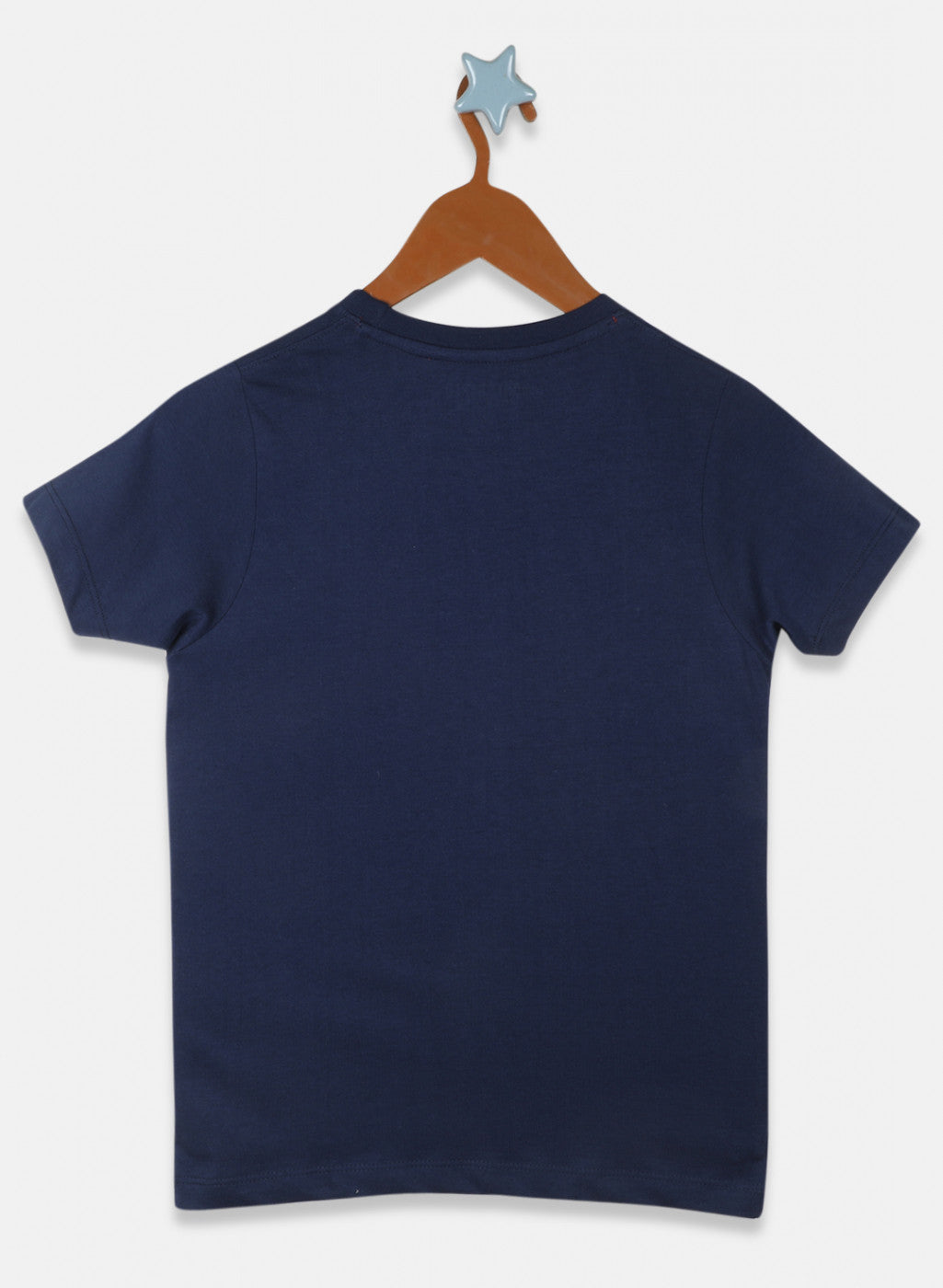 Boys Navy Blue Printed T-Shirt