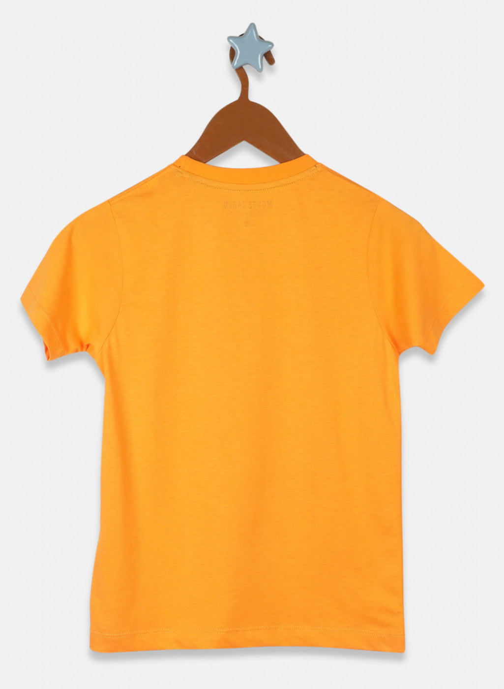 Boys Orange Printed T-Shirt