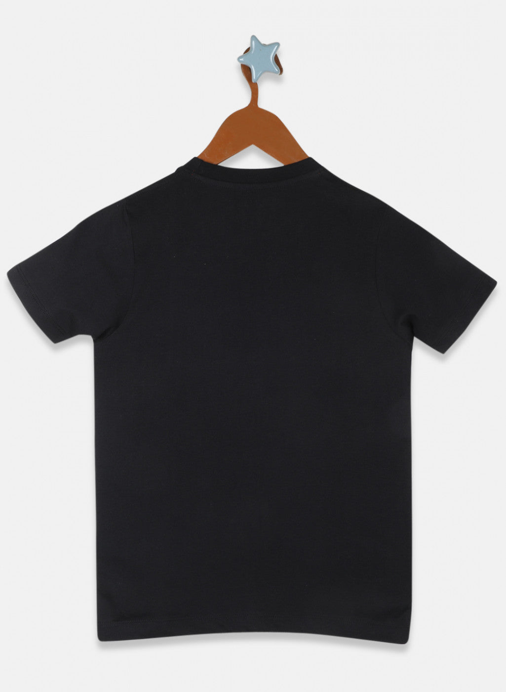 Boys Black Printed T-Shirt