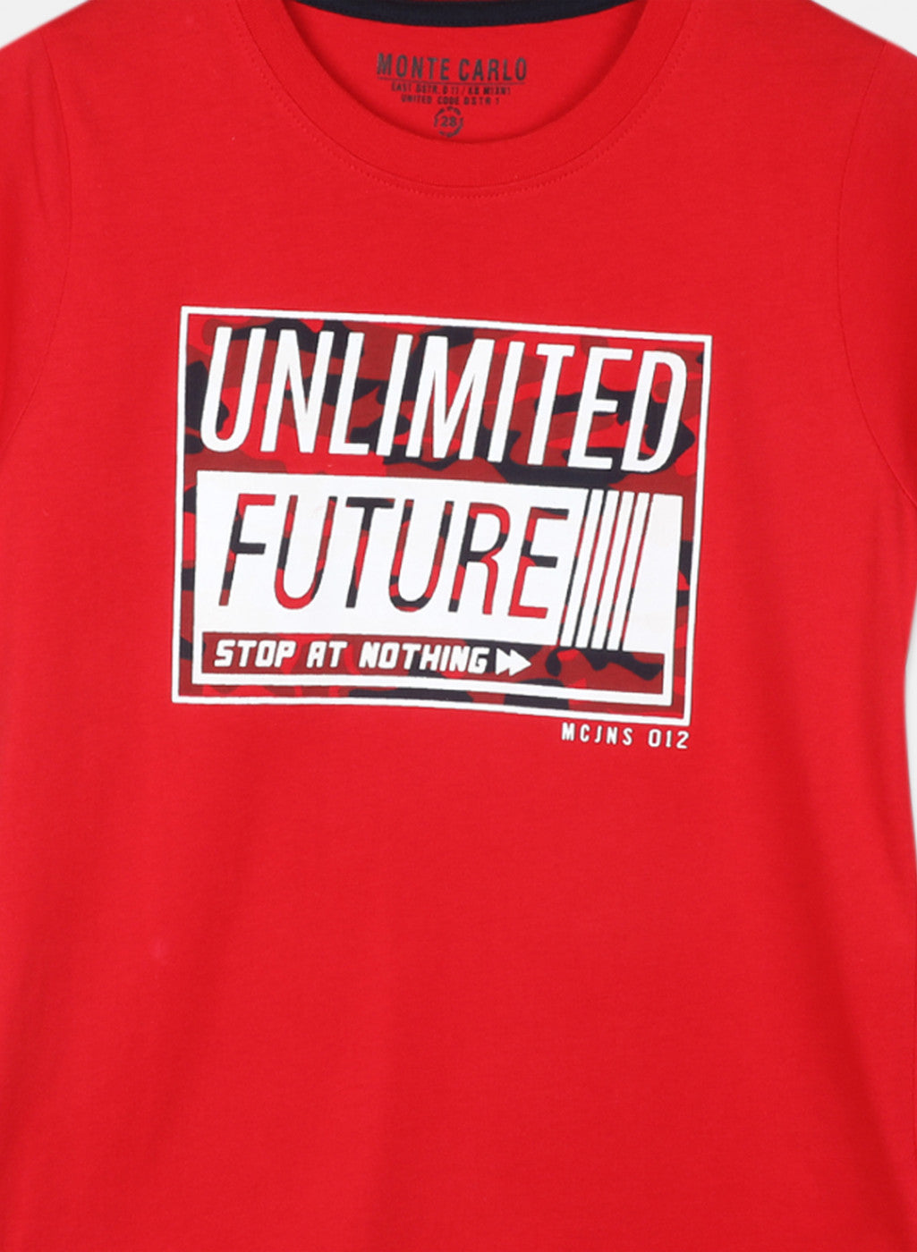 Boys Red Printed T-Shirt