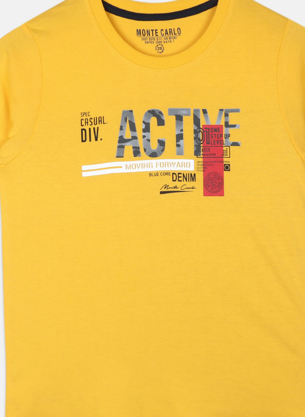 Boys Mustard Printed T-Shirt