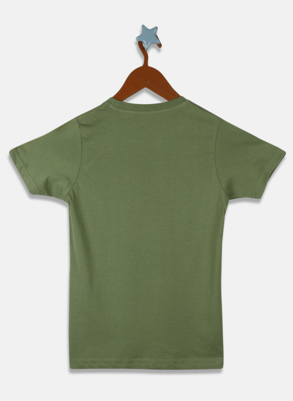 Boys Olive Printed T-Shirt