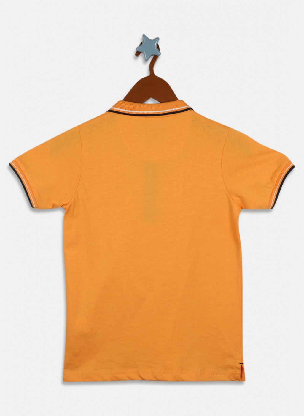 Boys Orange Printed T-Shirt