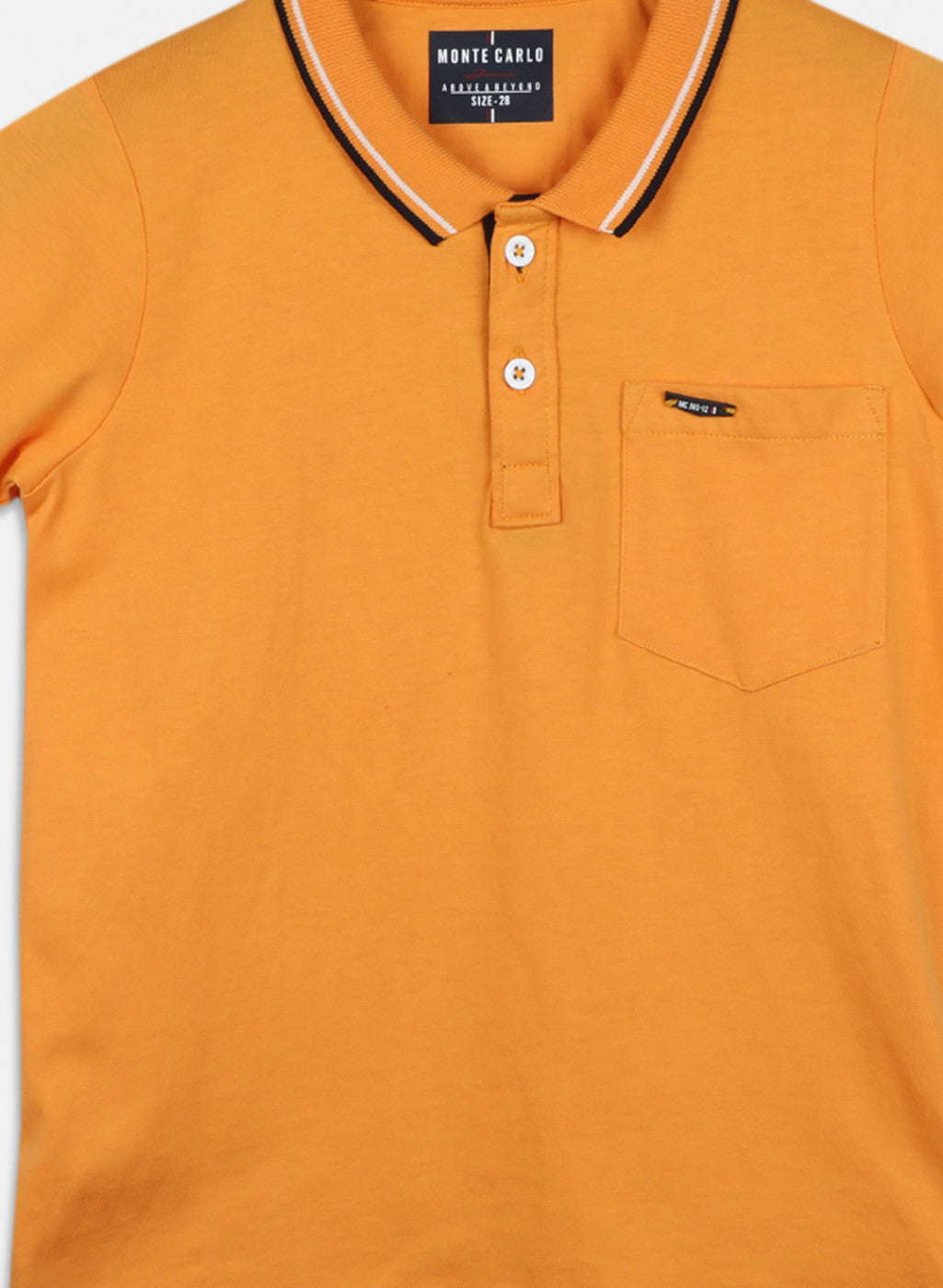 Boys Orange Printed T-Shirt