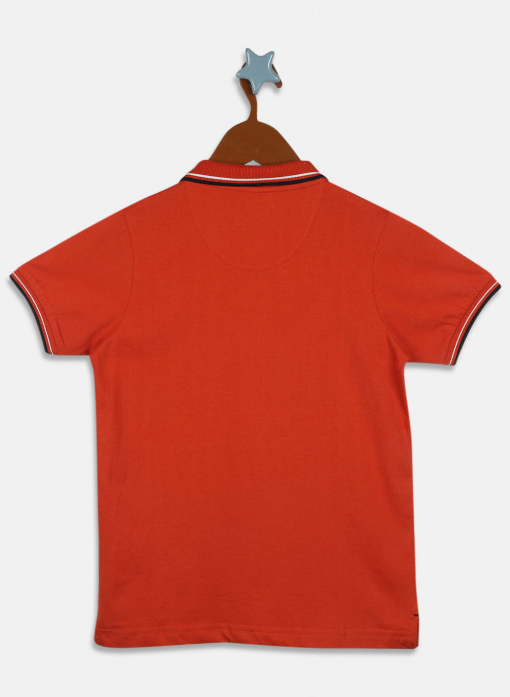 Boys Orange Printed T-Shirt