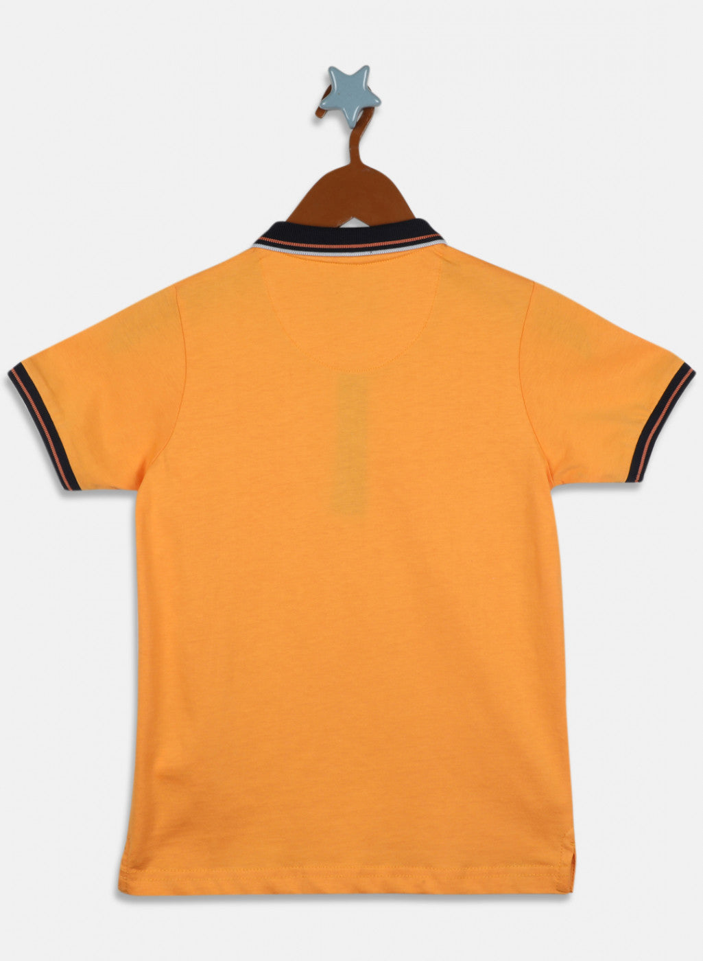 Boys Orange Printed T-Shirt