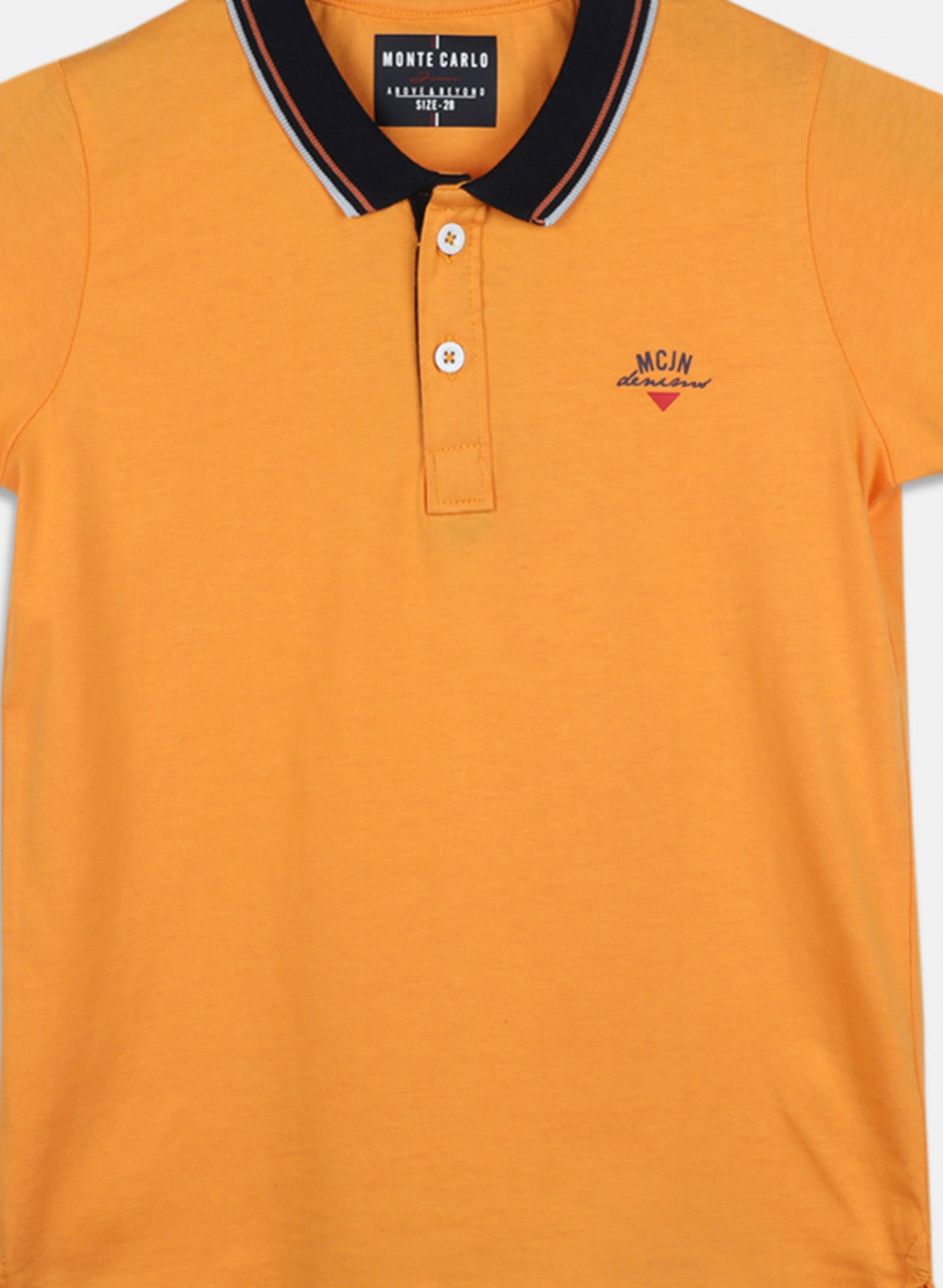 Boys Orange Printed T-Shirt