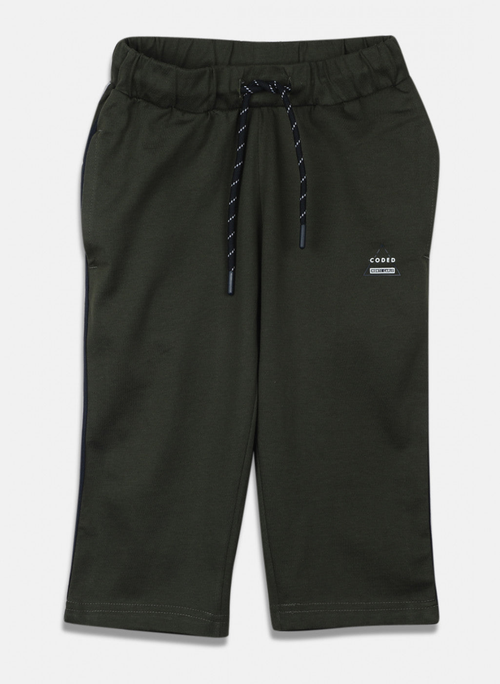 Boys Olive Plain Capri