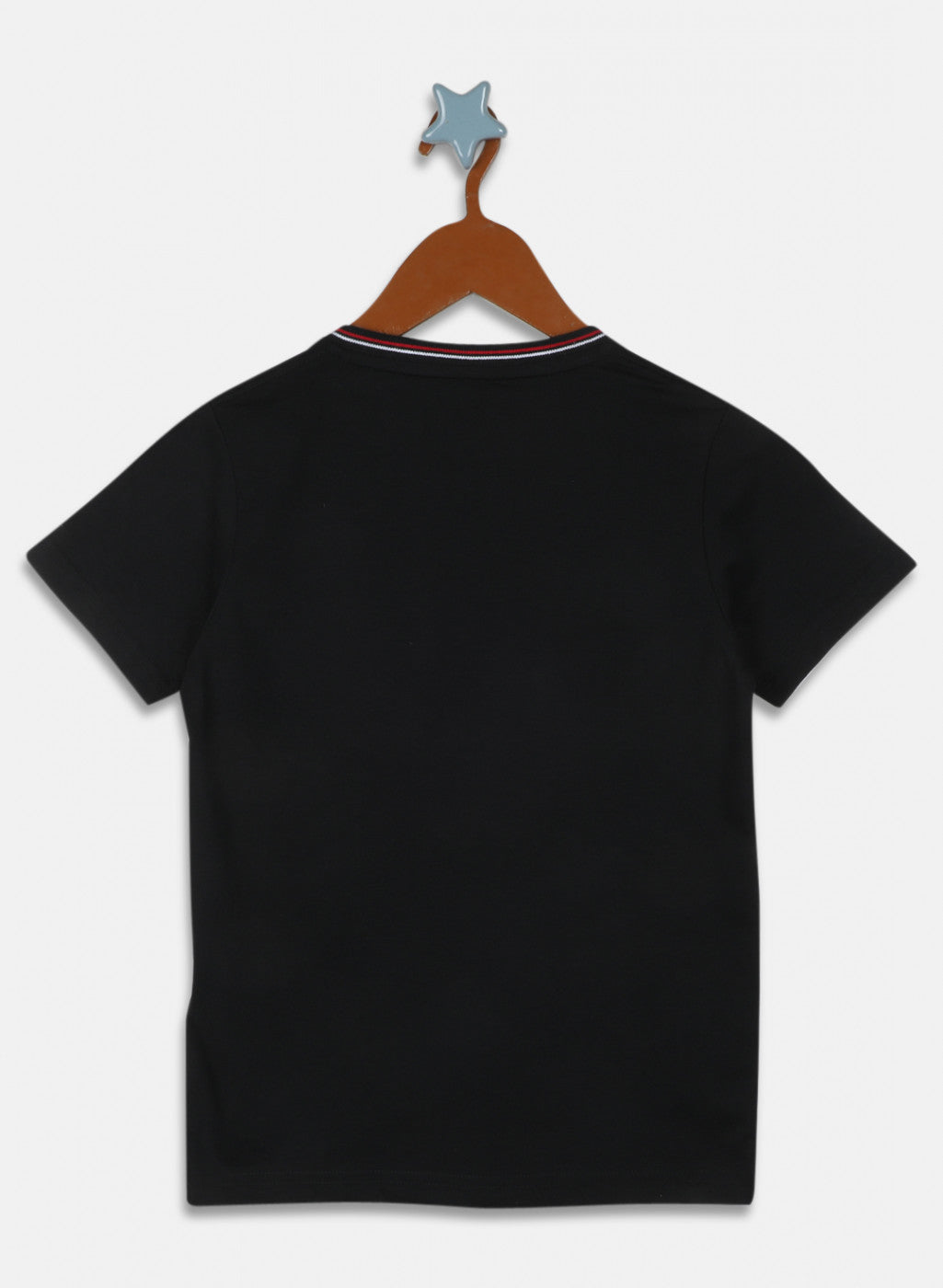 Boys Black Printed T-Shirt