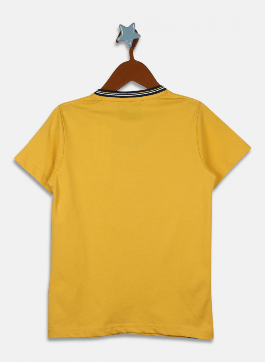 Boys Mustard Printed T-Shirt