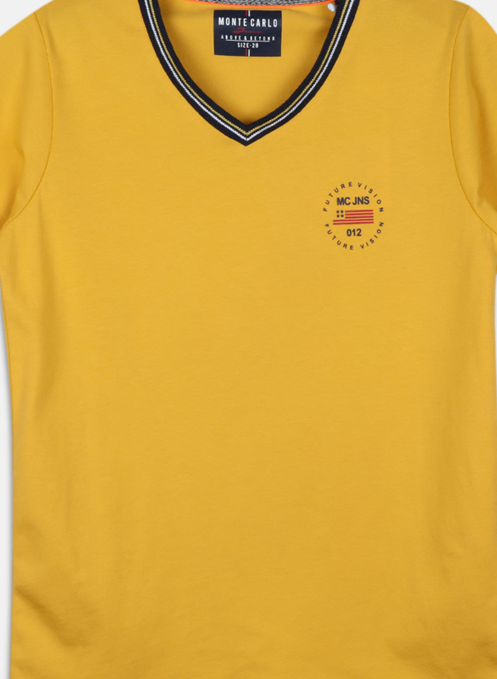 Boys Mustard Printed T-Shirt