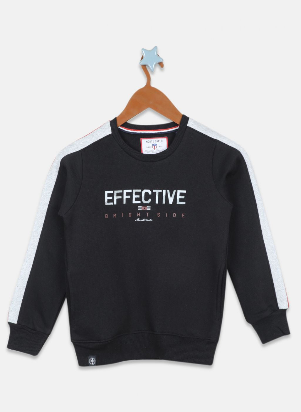 Boys Black Printed Sweatshirt