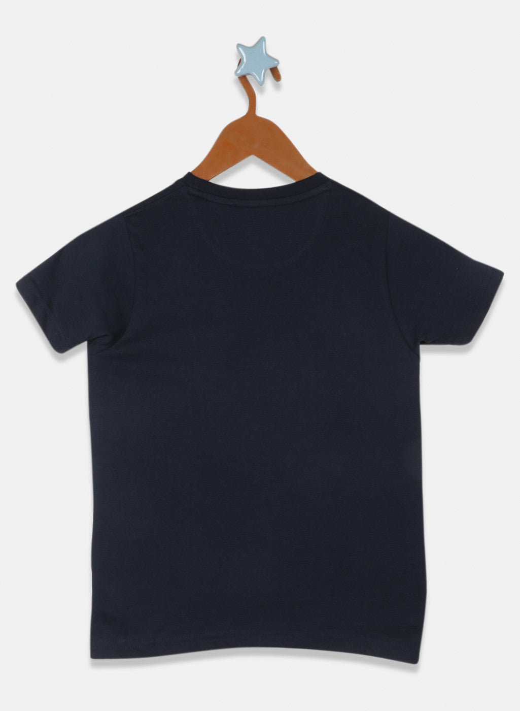 Boys Navy Blue Printed T-Shirt