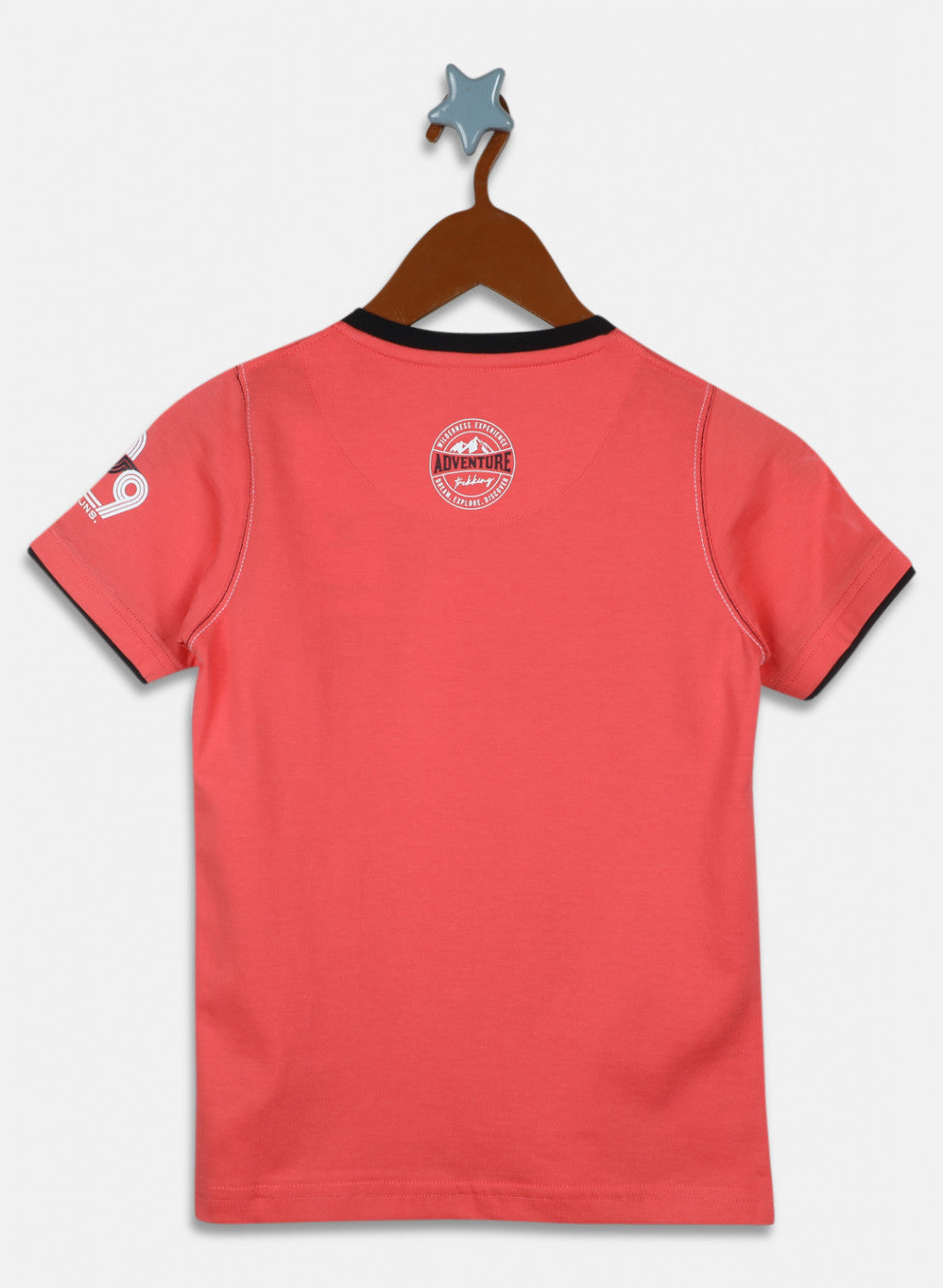 Boys Pink Printed T-Shirt