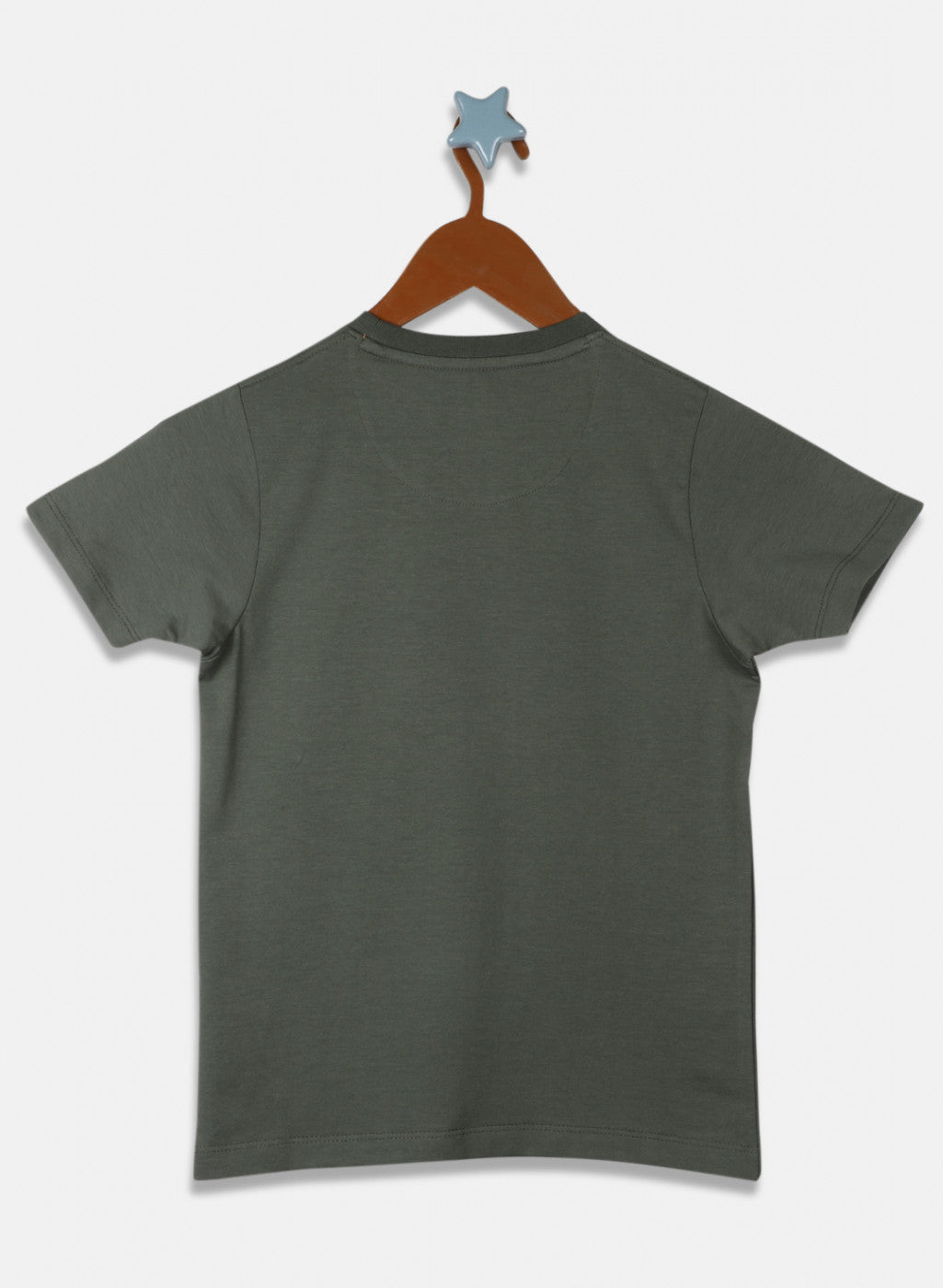 Boys Olive Printed T-Shirt