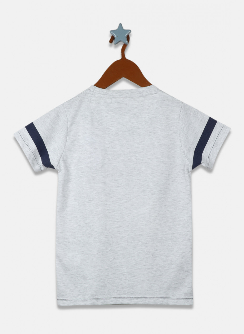 Boys Grey Printed T-Shirt