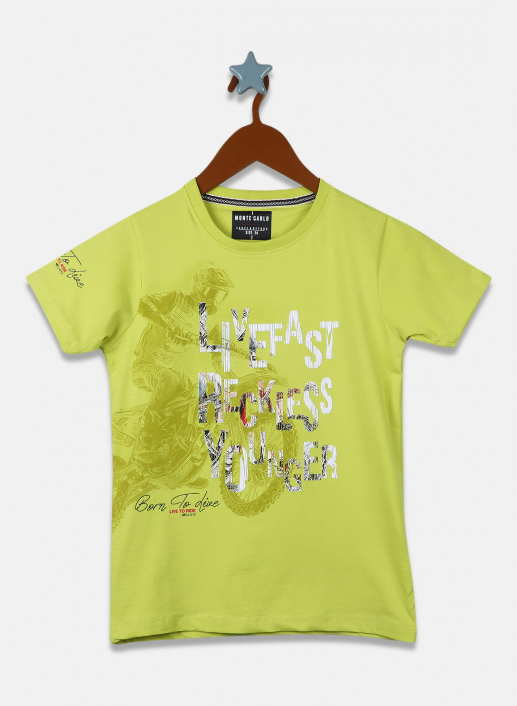 Boys Green Printed T-Shirt