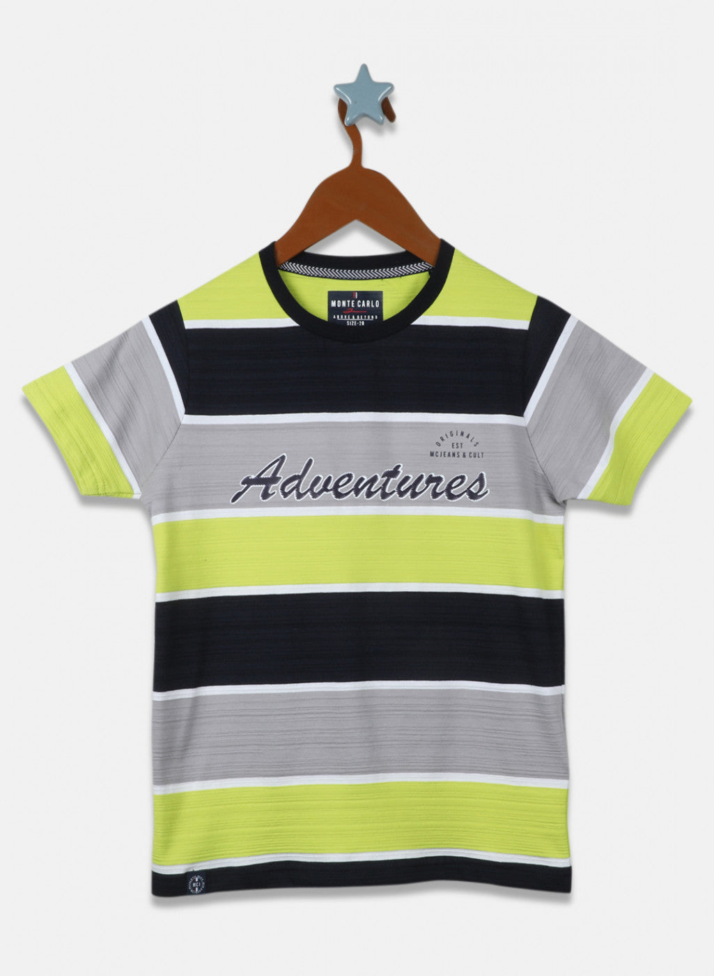 Boys Neon Green Stripe T-Shirt