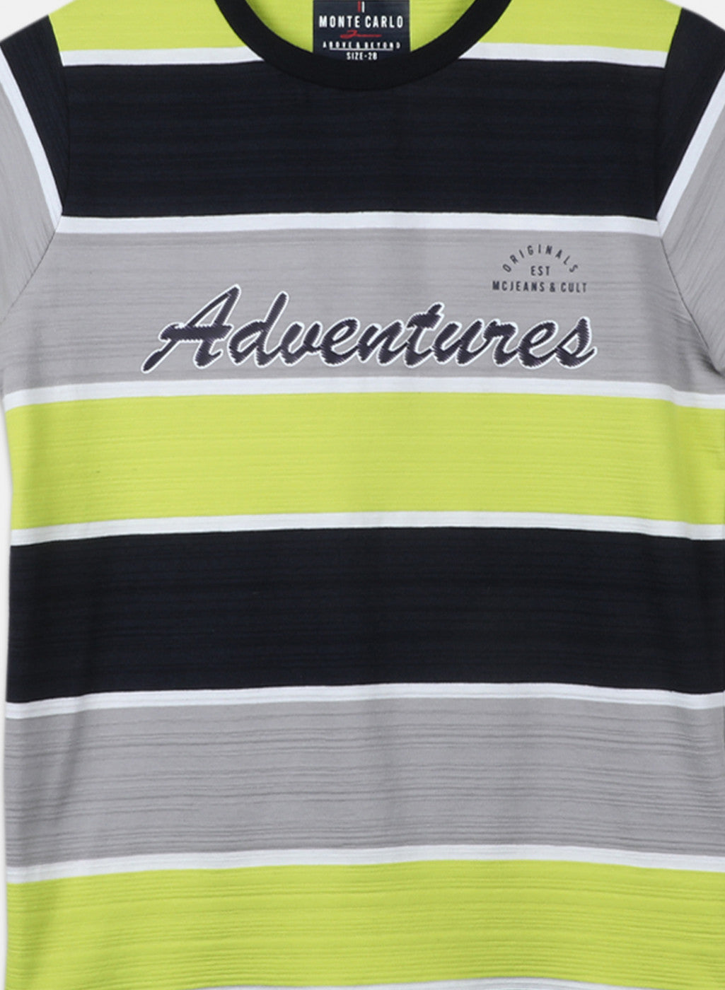 Boys Neon Green Stripe T-Shirt