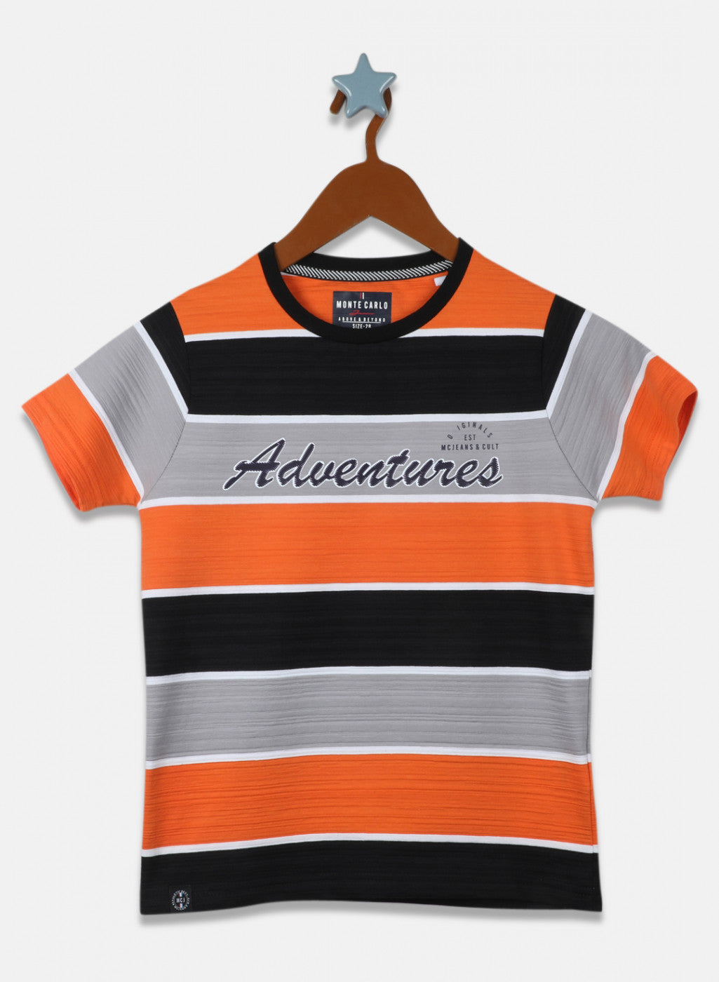 Boys Orange Stripe T-Shirt