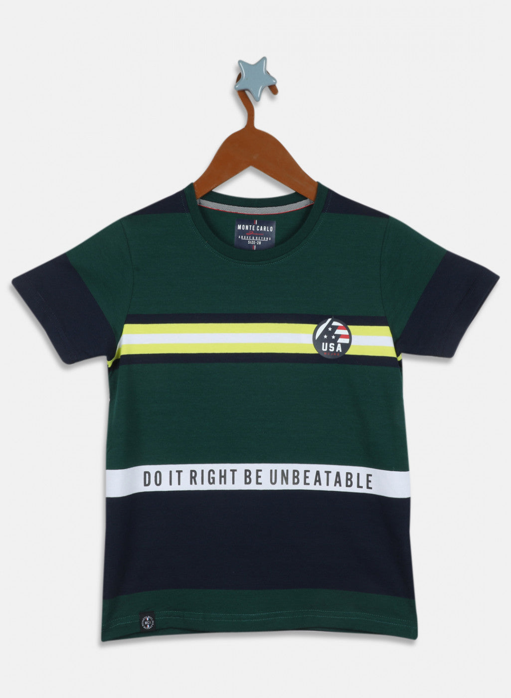 Boys Green Stripe T-Shirt